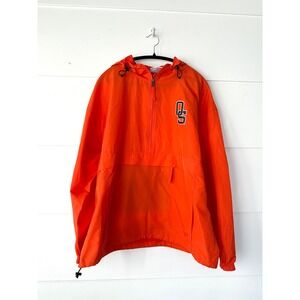 Y2K Oregon State University orange windbreaker Champion XL‎ 1/2 zip college